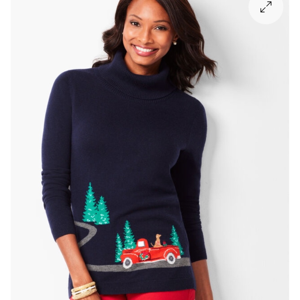 Talbots novelty holiday cowlneck. Worn once‎